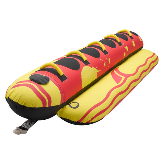Towable Tubes 850 lbs for 5 Riders Inflatable for Boat to Pull with Full Nylon Cover Padded Grip Handles Safety Valve