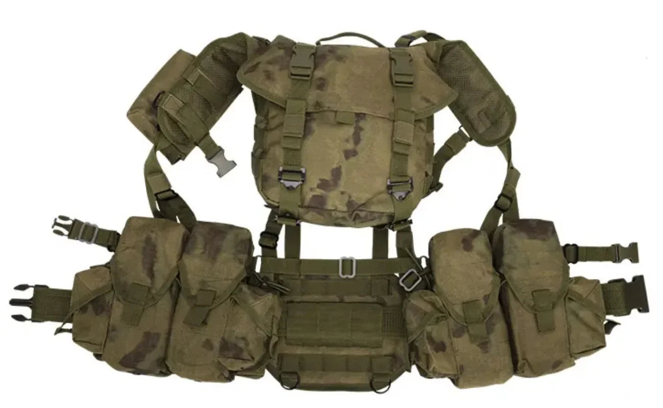 Cosplay Set Russian SMERSH M1 Tactical Vest Chest Rig AT Green/FG Set Assembled