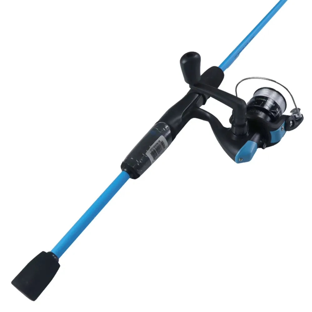 Fishing Rod and Reel Combo Spinning 5.6 Feet 2 Piece Blue for Adults Saltwater Freshwater