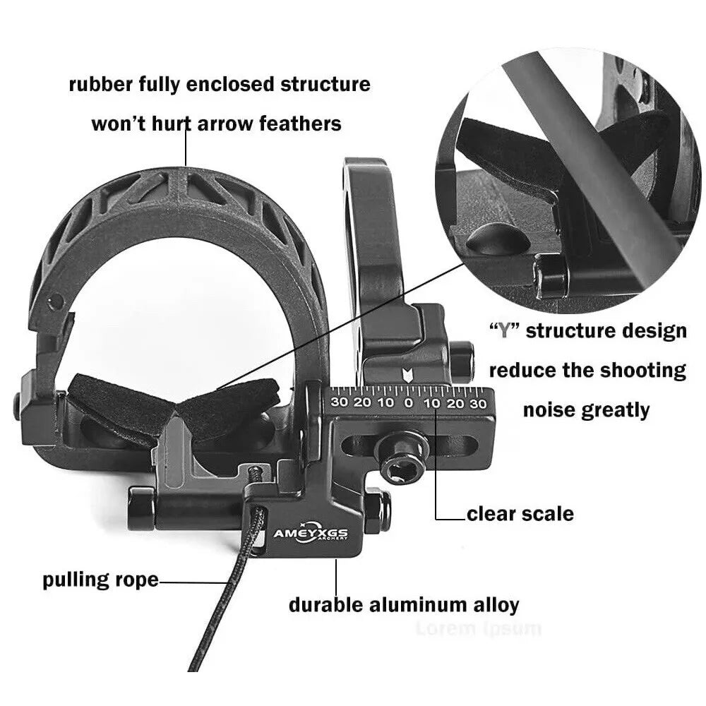Drop Away Arrow Rest High Precision Clamps Buckle Quick Adjustment for Compound Bow Right Hand Fall Hunting Accessories