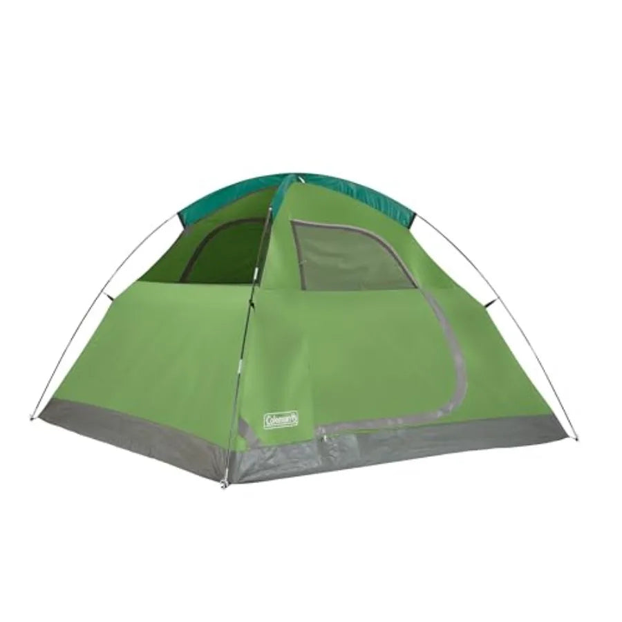 Camping tent for festivals, backyard, sleepovers; polyester fabric, gray color; quick-setup in 10 mins, weatherproof rainfly in