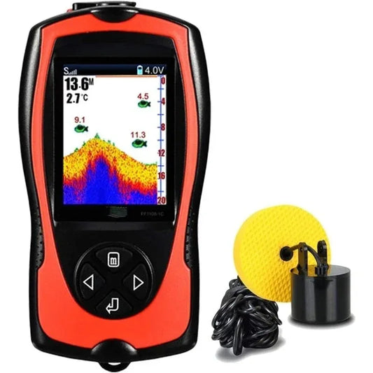 Furniture.Popular.Portable Fish Finder Handheld Kayak Fish Finders Wired Fish Depth Finder Sonar Sensor Transducer for Boat Fish