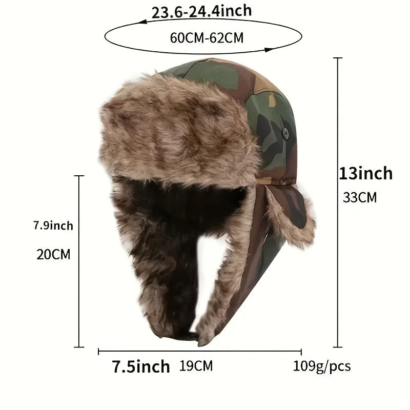 Winter Camouflage Hunter Hat Ear Protection Warm Outdoor Mountaineering Hunting Hiking Ear Protection Warm Hat