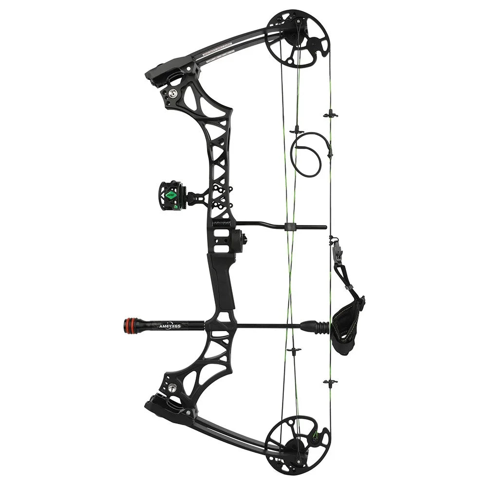 Archery M129 Compound Bow Arrow Kit 320fps Adjustable Draw Weight Magnesium Alloy Riser RH Full Hunting Accessory Set