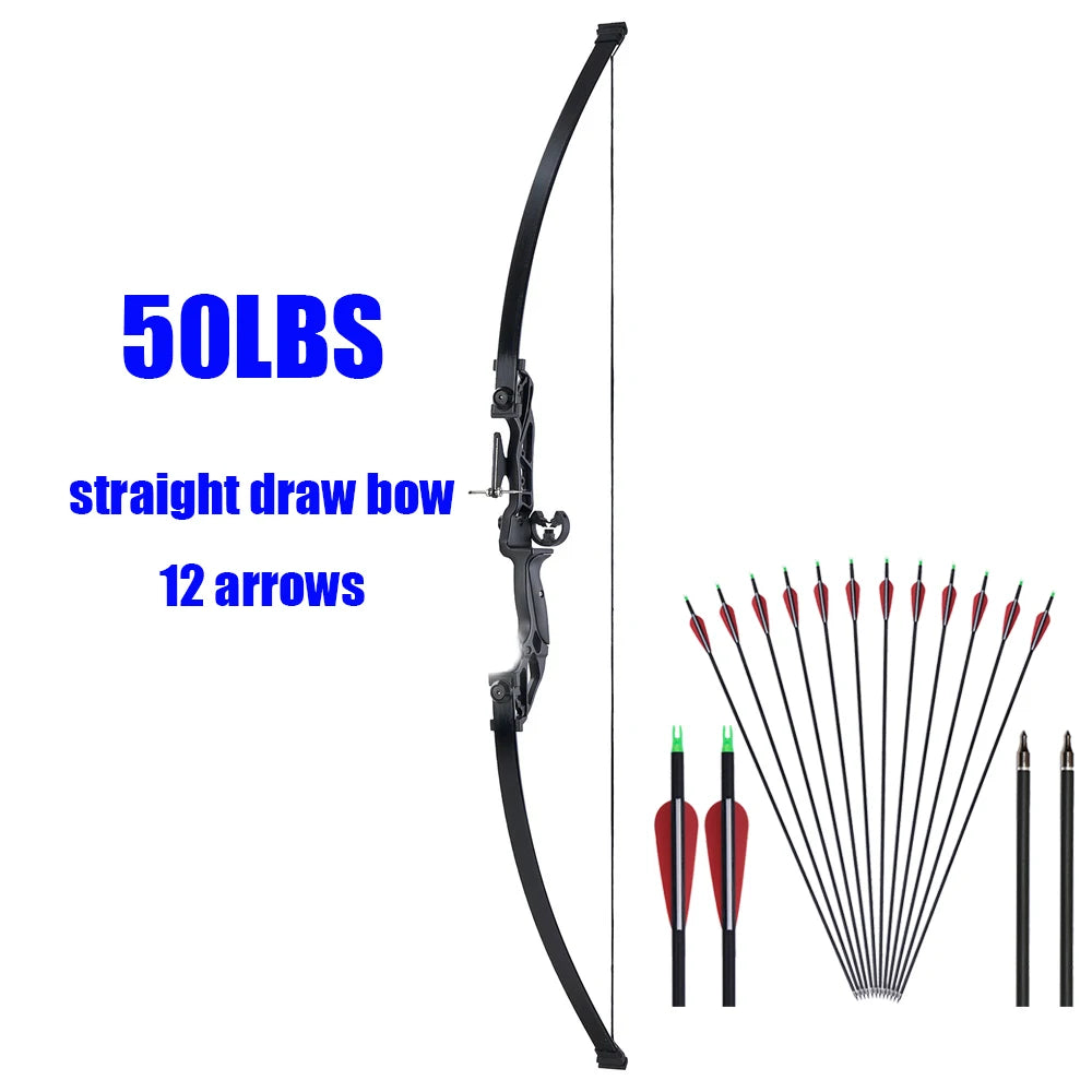Archery recurve bow Hunting Take Down Bow 40lbs Bow for Outdoor Fishing Shooting Right Hand With Bow Accessories