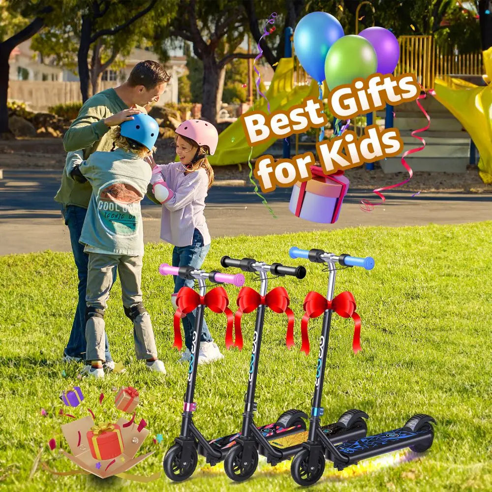 Gyroor H30Max Electric Scooter for Kids, LED Dispaly, 150W Powerful Motor, Dual Brake System, Adjustable Height and Speed