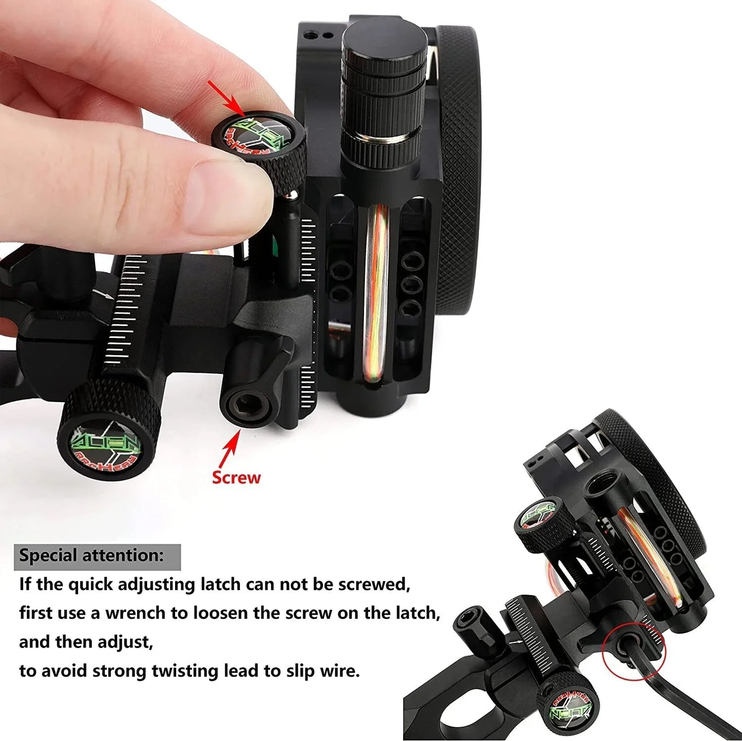 5 Pin Compound Bow Sight with 4x/6x/8x Lens 0.019" Optical Fiber CNC Aluminum Alloy Left/Right Hand Adjustable for Hunting Shooting Target Practice Archery Accessories