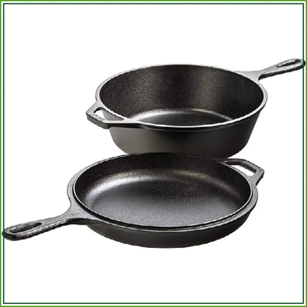 2-in-1 3.2 Qt Dutch Oven & 10.25" Skillet Set, PFAS-Free, for Sourdough, Frying, Camping