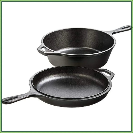 2-in-1 3.2 Qt Dutch Oven & 10.25" Skillet Set, PFAS-Free, for Sourdough, Frying, Camping
