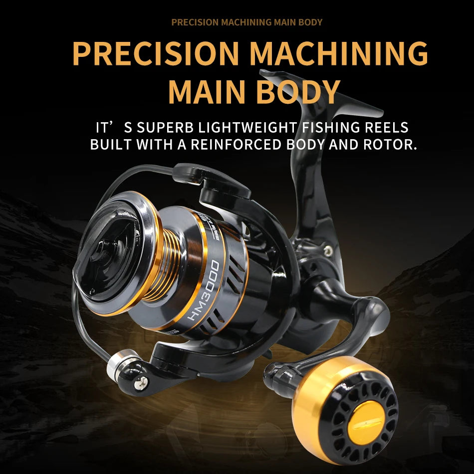 Fishing Reel Spinning Reel Metal Reel Cup 10KG Max Drag Power Spinning Wheel High Speed Adapt to Any Water Body