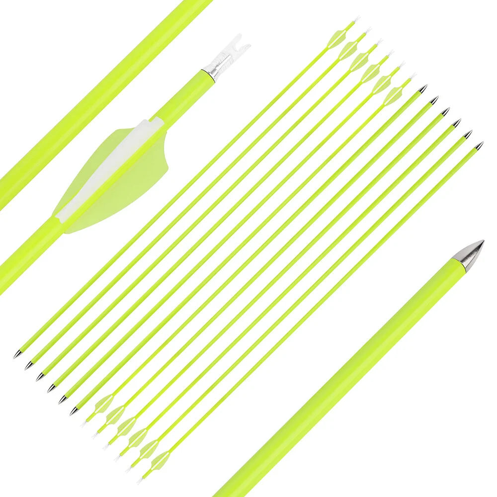 30" Archery Carbon Arrows SP1500 Vanes Tips Outdoor Practice Competition Beginner Compound Bow Recurve Bow Longbow Tranditional
