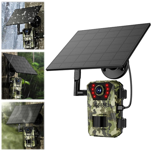 Solar Powered Infrared Outdoor Trail Camera Waterproof Game Wildlife Cam Live Video Game Camera for Outdoor Monitoring