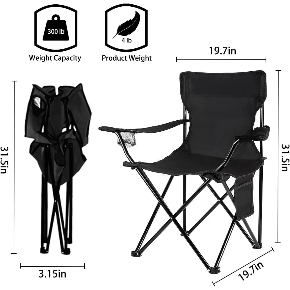 Lightweight Folding Camp Chair for Beach Lawn Patio Outdoor Sports