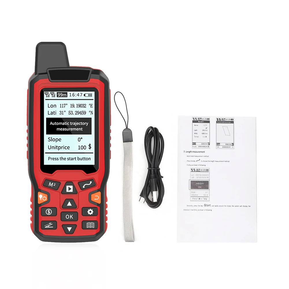 GPS Land Area Measure Handheld USB Navigation Track Area Calculation Meter Automatically Trajectory Meter Distance Area Tester