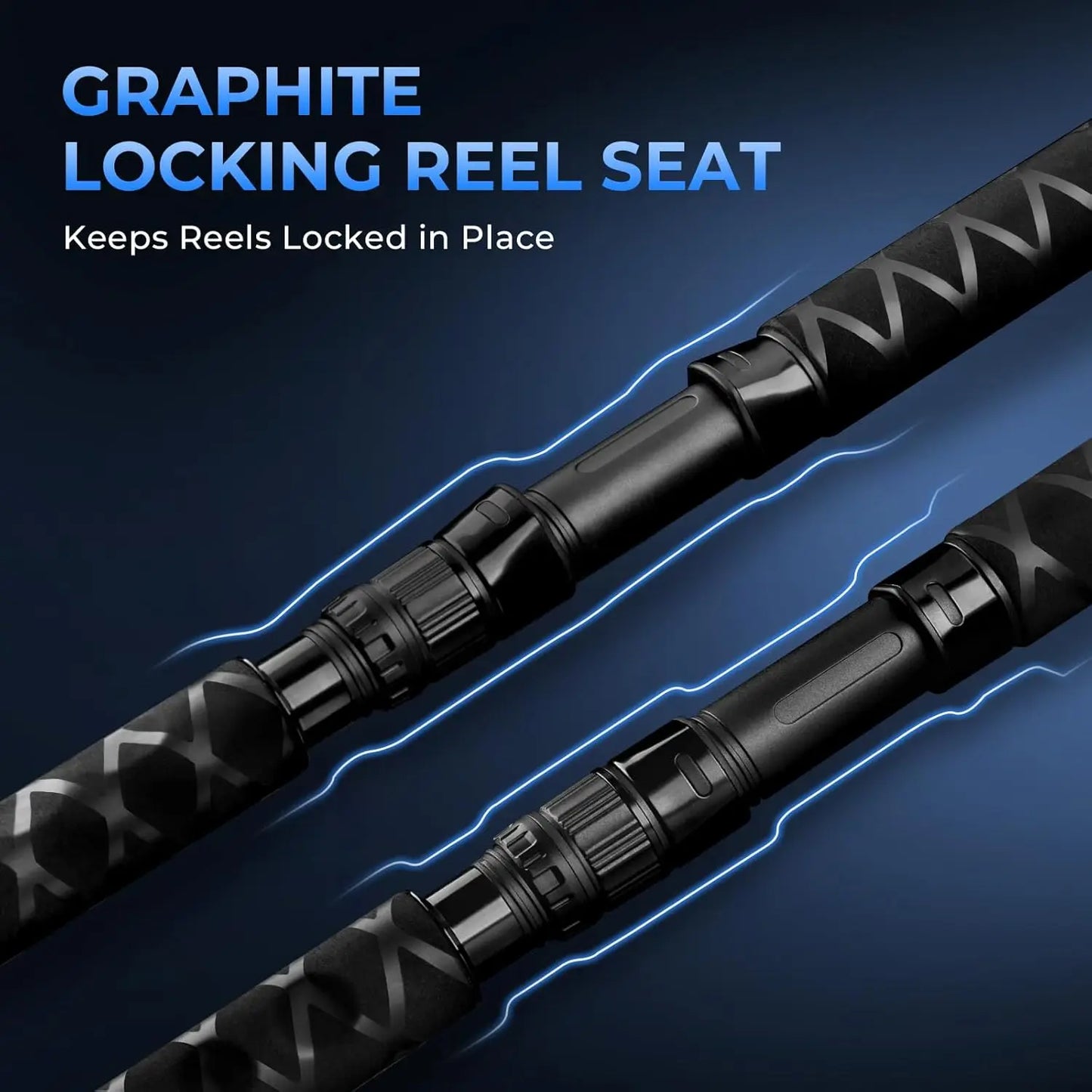 KastKing Kapstan Saltwater Spinning Rod, Boat & Surf Fishing Rod, Lightweight S-Curve Graphite Blanks, Stainless-Steel Double-Foot Guides, Aluminum/Graphite Locking Reel Seat, 2-Piece PTS Rod