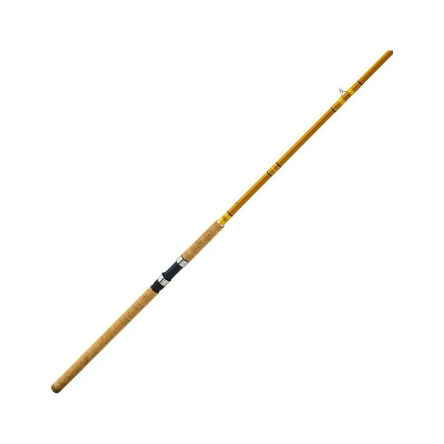 Glass casting rod for fishing, transparent glass, 10-foot 2-piece heavy-duty design with enhanced sensitivity and durability