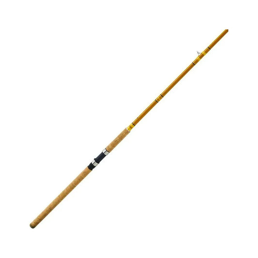Glass casting rod for fishing, transparent glass, 10-foot 2-piece heavy-duty design with enhanced sensitivity and durability