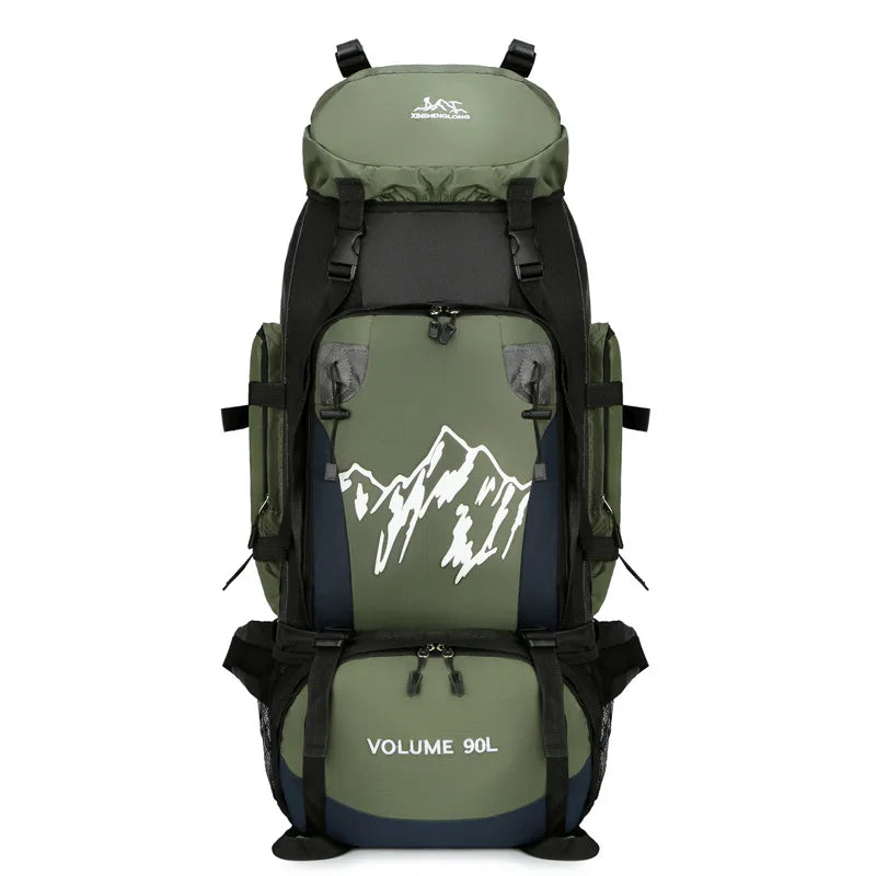 90L Waterproof Hiking Backpack Camping Rucksack Large Capacity Travel Outdoor Sports Bag for Trekking Backpacking and Adventure