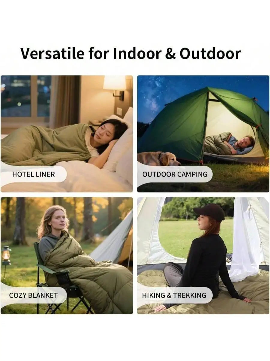 4 Season Camping Sleeping Bag Lightweight Waterproof Warm Roomy Backpacking Hiking Adult