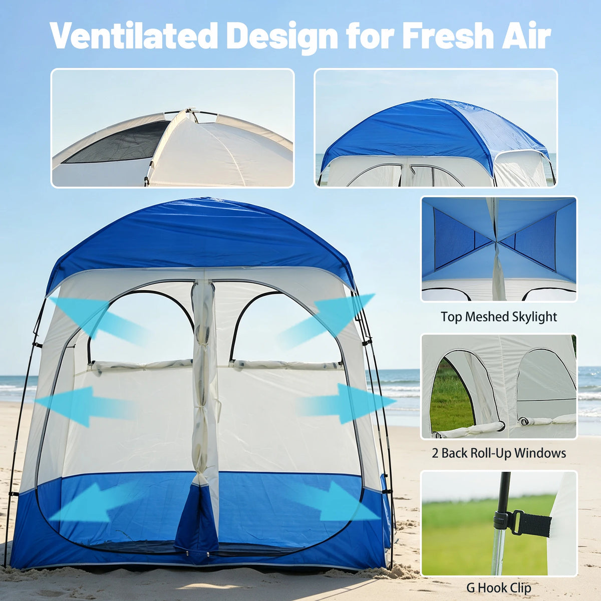 PAKICETUS Polyester Portable Changing Tent Privacy Dressing Room Shelter for Camping Beach Fishing Outdoor Picnic Backpacking Hiking Travel Backyard Family Outdoor Activities