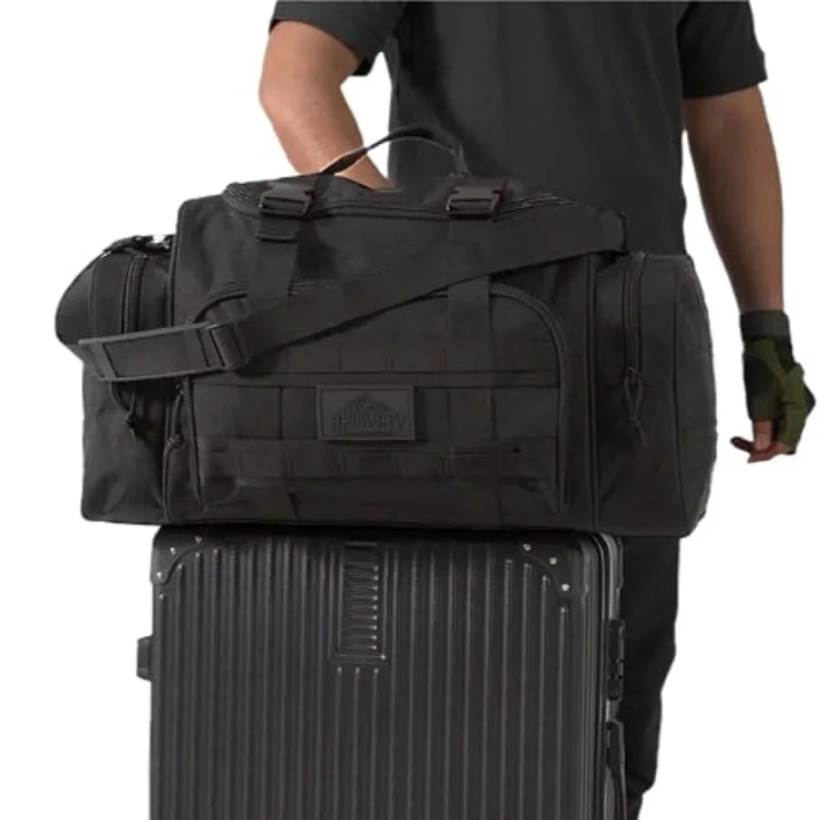 Duffel Bag Heavy Duty Tactical Gym Bag for Men, Splashwater-Proof Weekender Travel Bag for Basketball, Football, Soccer, Hiking