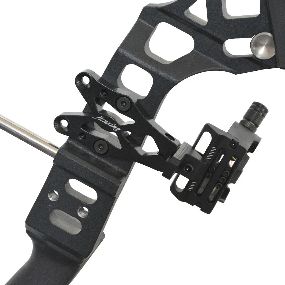 5 Pin Bow Sight CNC Aluminum Alloy 0.019" Optical Fiber RH for Compound Bow Hunting Shooting Target Practice Use