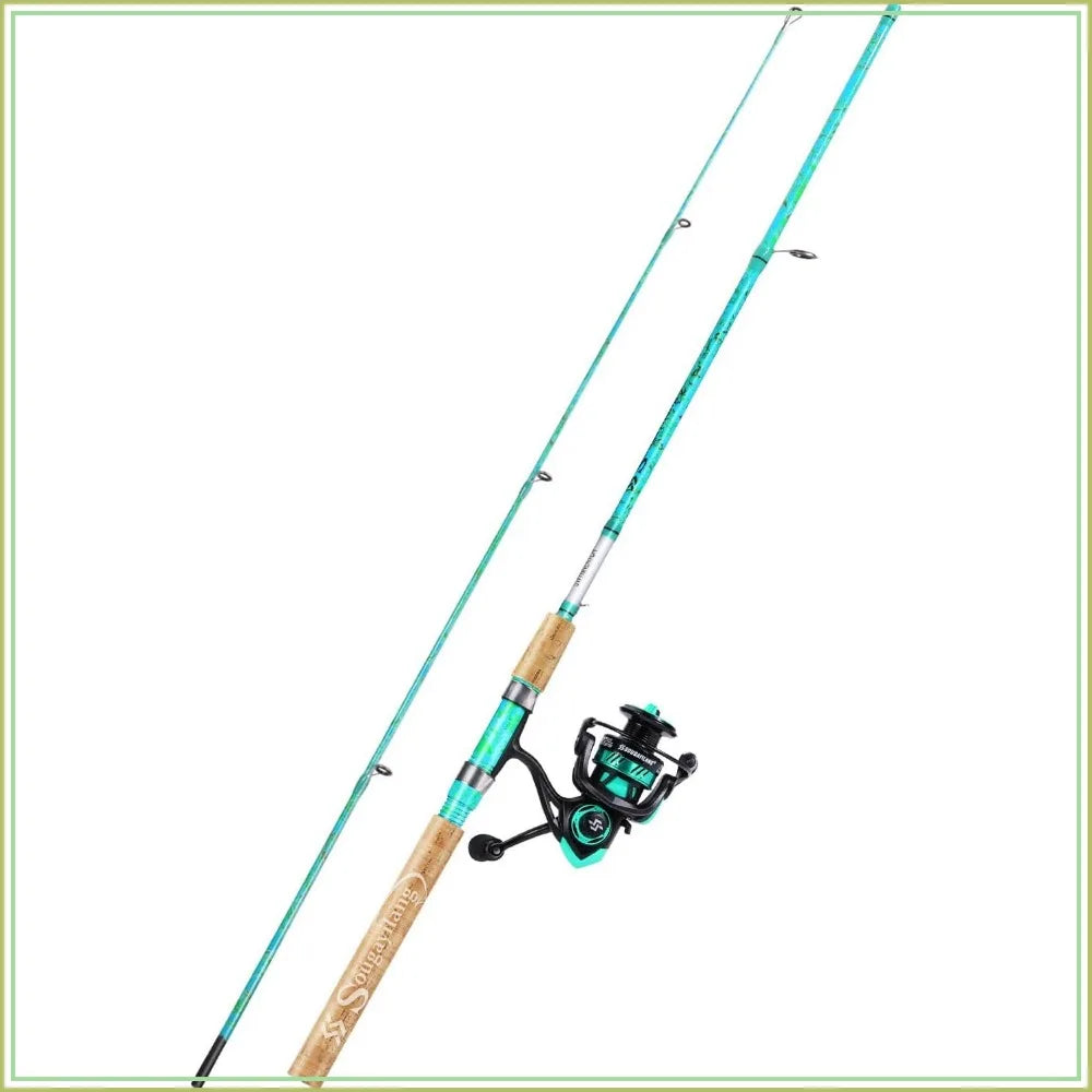 Fishing Rod and Reel Combo, 2-Piece 5'6" Graphite & Fiberglass Rod, Durable Strong Reel, 1Pack/2Pack