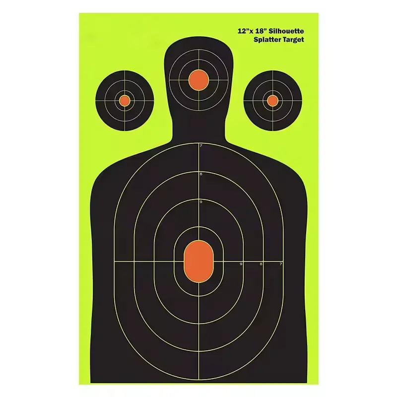 10pcs 12*18inch Shooting Targets Silhouette Splatter Target Splatter Reactive Targets for Range Practice