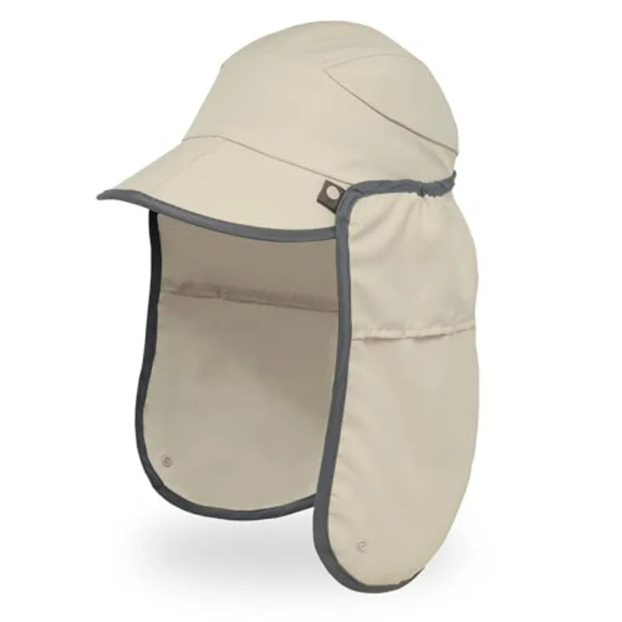 Sun Guide Cap for outdoor activities, made of lightweight nylon with UPF 50+ protection, available in navy blue and charcoal gr