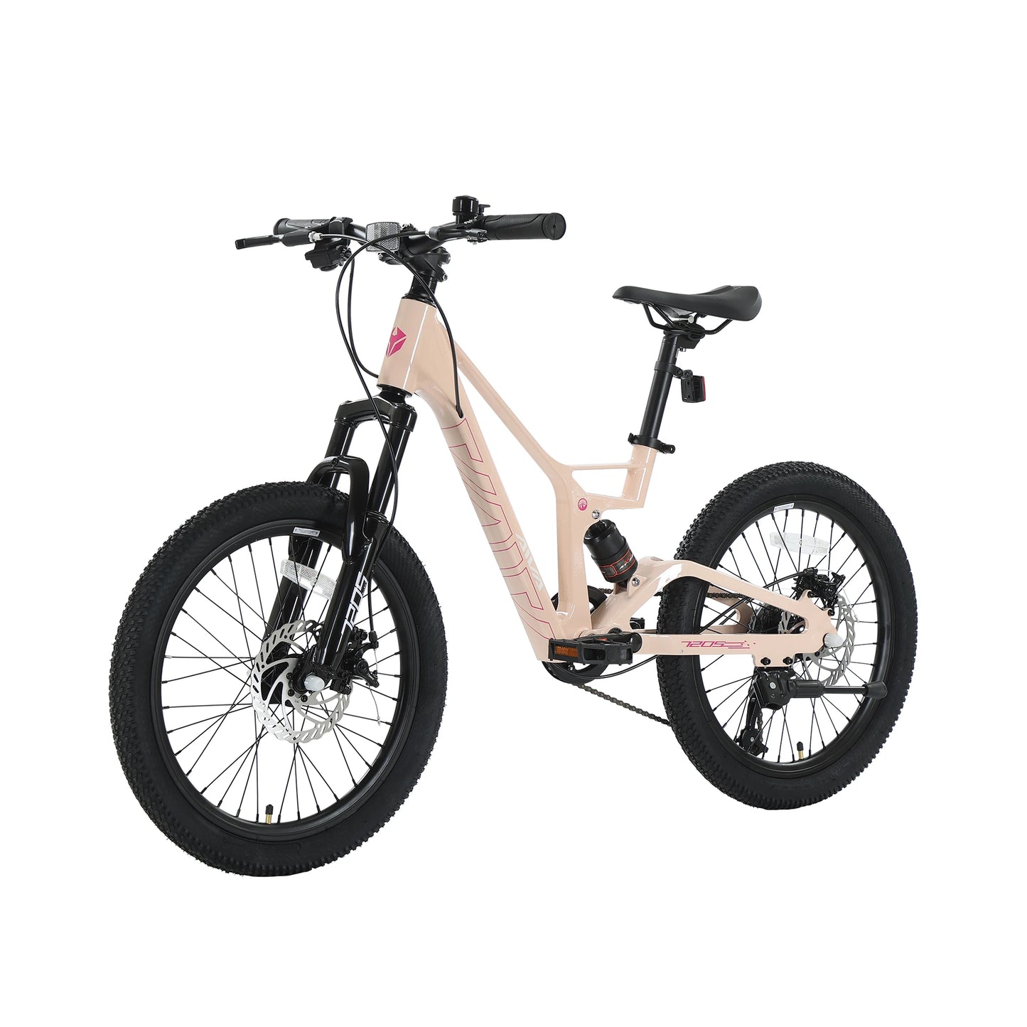 AIVA KNIGHT SUS20 20 Inch City Bike, 7-Speed Commute Bicycle for Teens & Adults, Full Suspension, Lightweight Magnesium Alloy Frame, Front & Rear Disc Brakes