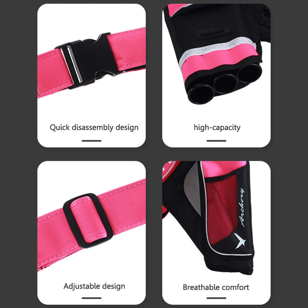 Oxford Archery Arrow Bags 3 Tubes Waist Hanging Carrying Storage Pocket Holders Professional Archery Arrow Organizer Bag