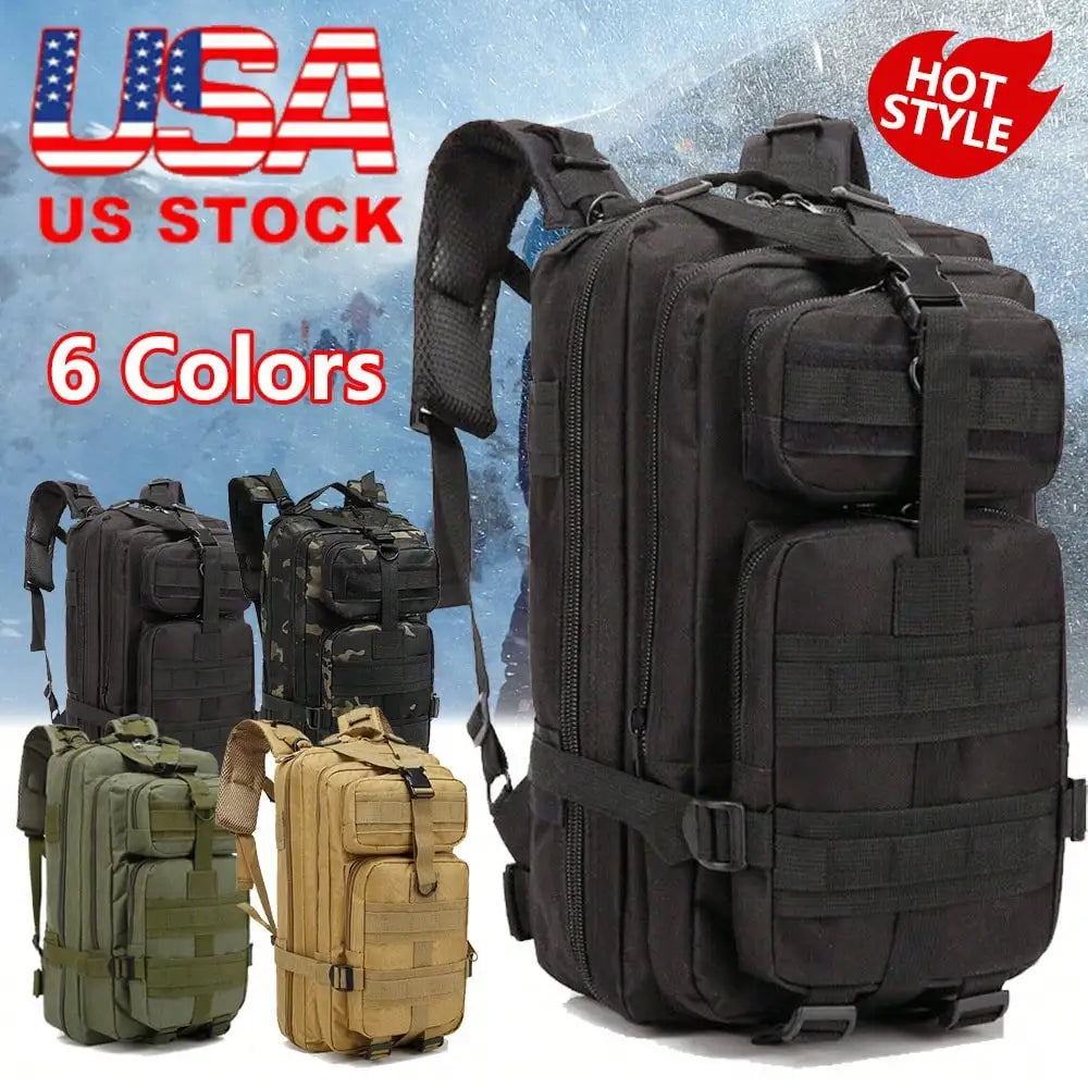 3P Tactical Backpack 20L-25L 1000D Nylon Outdoor Hiking Camping Traveling Fishing For Men Hunting Bag Sport Rucksacks