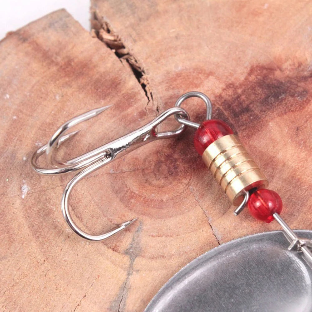 30pcs Metal Spoon Spinner Fishing Lure with Treble Hook Spoonbait Crankbaits Artificial Bait for Freshwater and Saltwater