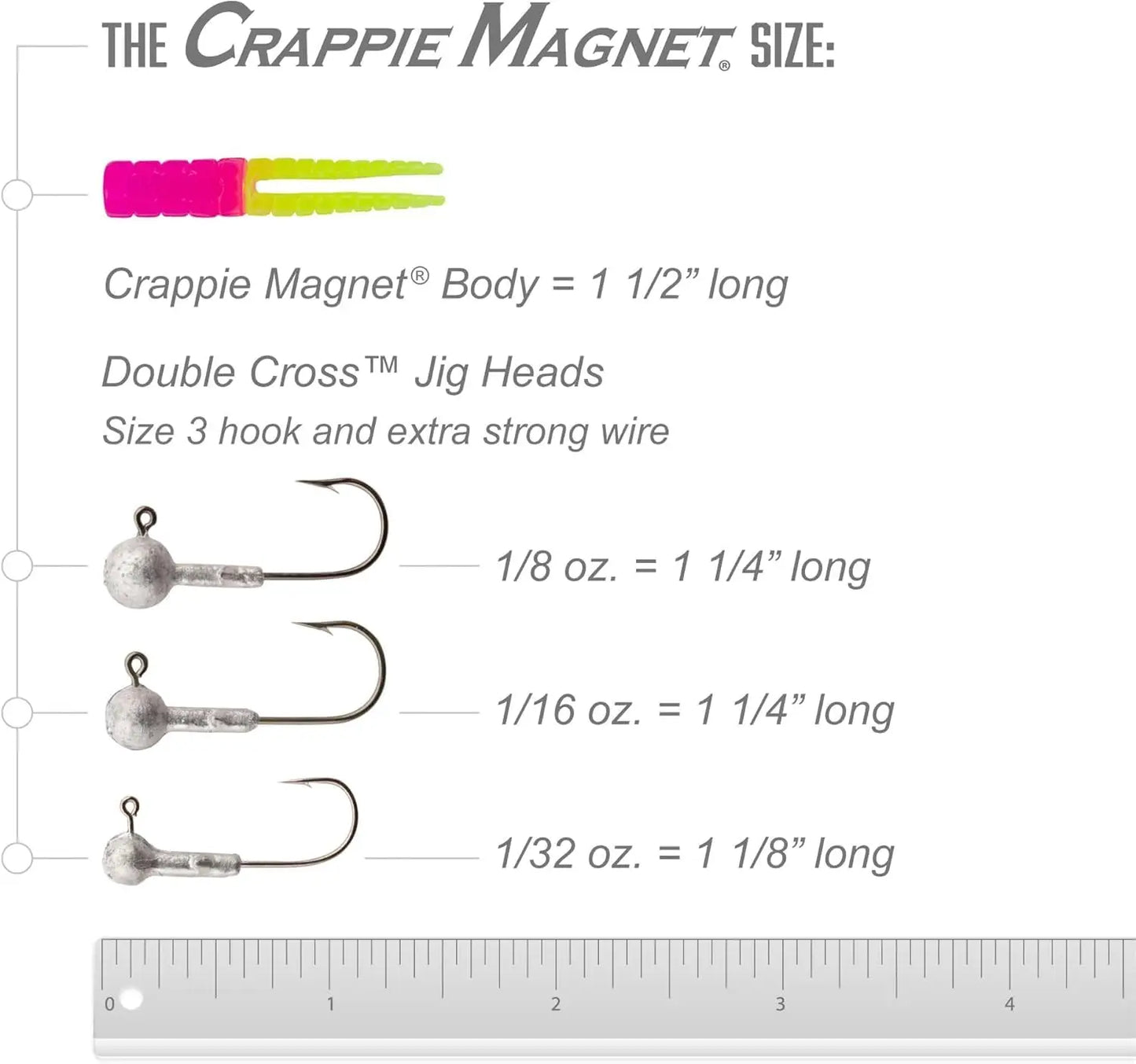Crappie Magnet Best Kit: 96 Bodies, 15 Jig Heads, 4 Floats - Vertical Fishing Lures for Crappie