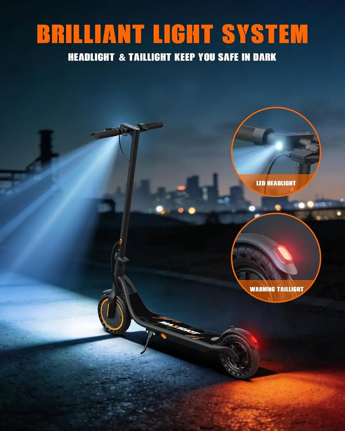 2026 New 8.5‘’ Electric Scooter Solid Tire 350W 19mph APP Smart Control 4 Speed Modes Foldable E-Scooter 16miles Max Range for Campus Commuting