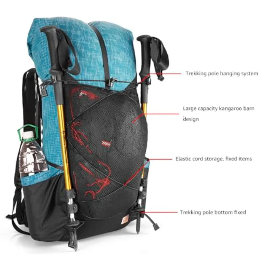 3FULGEAR QiDian Hiking Backpack for Men Women 56L 40+16 Lightweight Outdoor Camping Bag Trekking Daypack