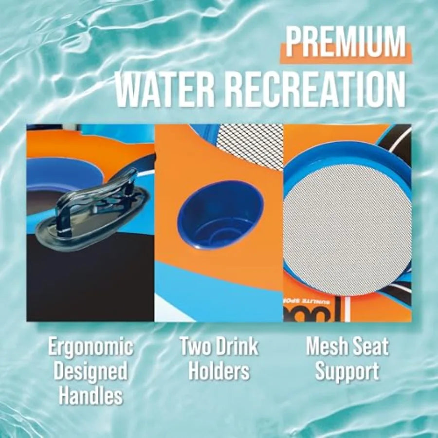 Inflatable River Tube Float - Heavy Duty River Float Pool Floats Lake Premium Water Tubes for Floating Recreational River Raft