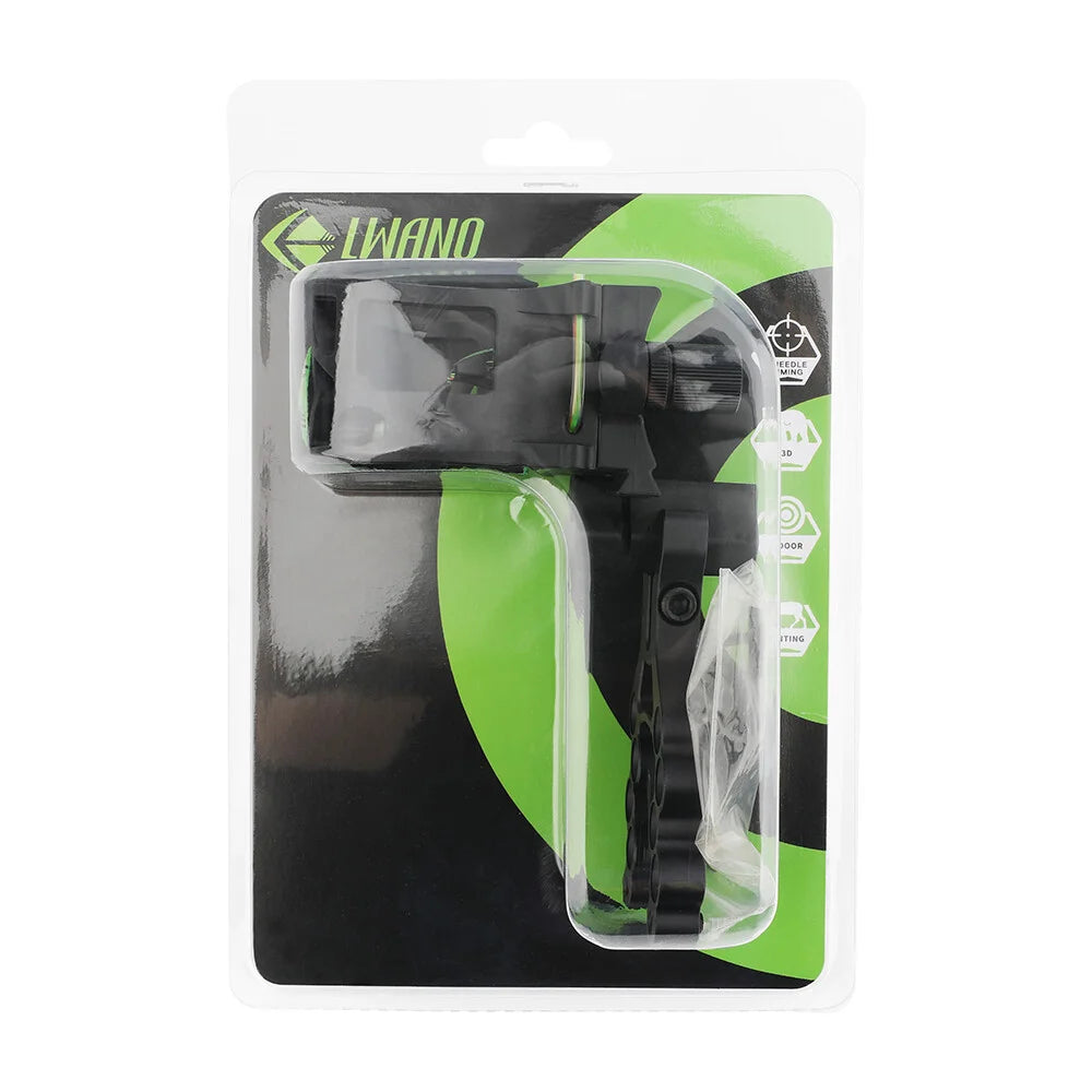 Archery Bow Sight 5 Pins Aluminum Alloy Left Right Hand Adjustable Compound Recurve Bow Sight for Bow and Arrow Accessories