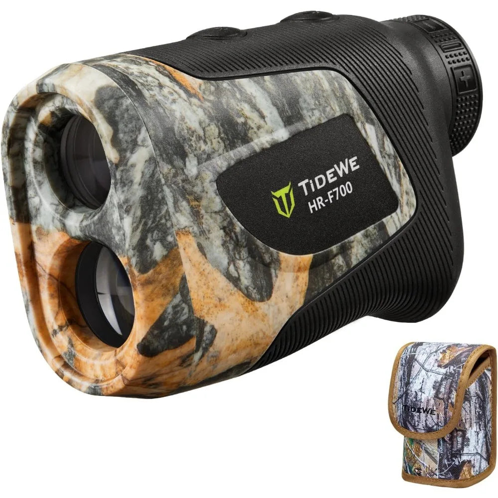 TIDEWE Hunting Rangefinder with Rechargeable Battery, 700/1000Y Camo Laser Range Finder 6X Magnification