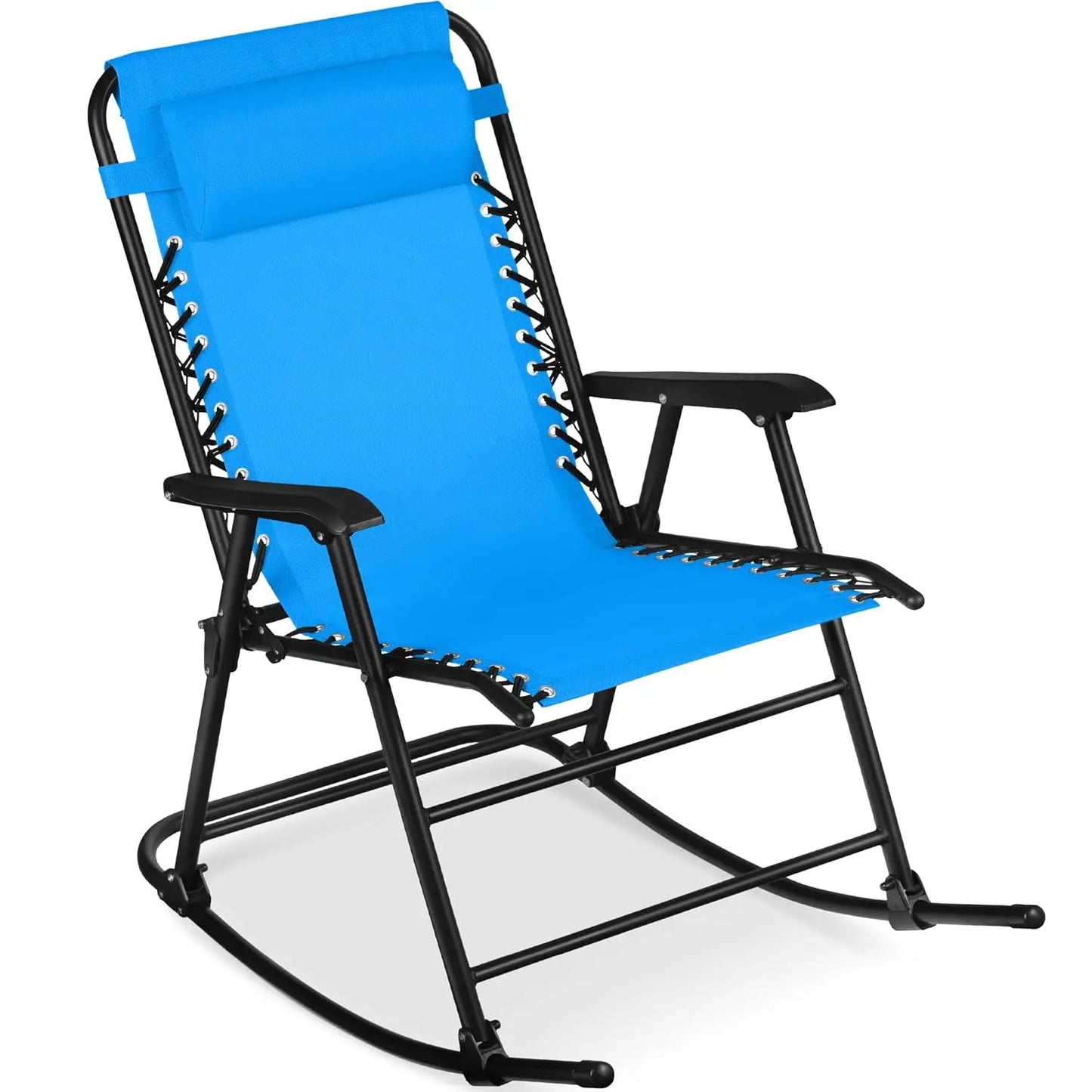 Zero Gravity Rocking Chair Folding Reclining Patio Lounge Adjustable Pillow Lawn Beach Camping 300lb, Custom