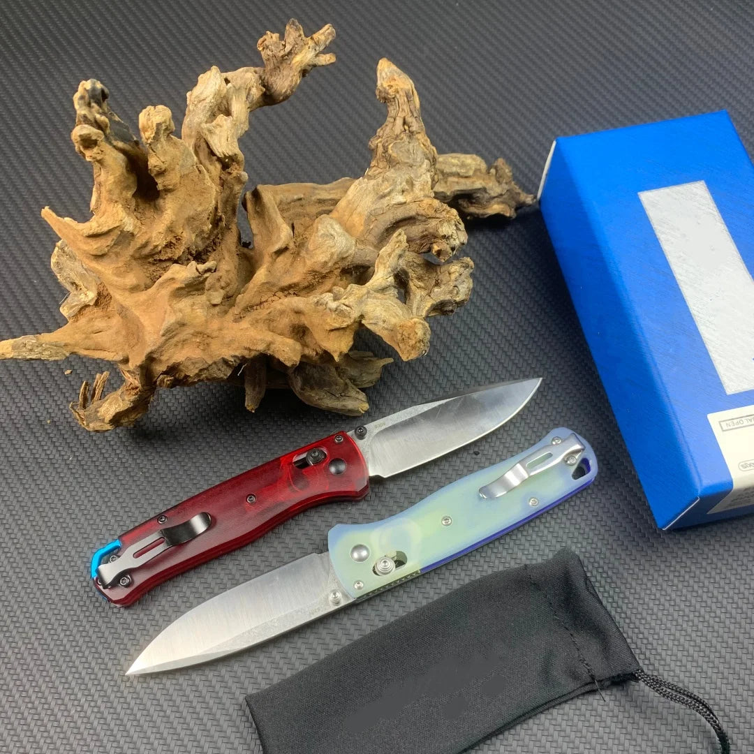 Premium 535 EDC Folding Knife, Transparent Jade G10 Handle Equipped with Sharp S30V Blade, Portable Outdoor Pocket Utility Knife, Custom Service Supported, US Local Warehouse Quick Dispatch, Great Camping Tool & Men’s Gift