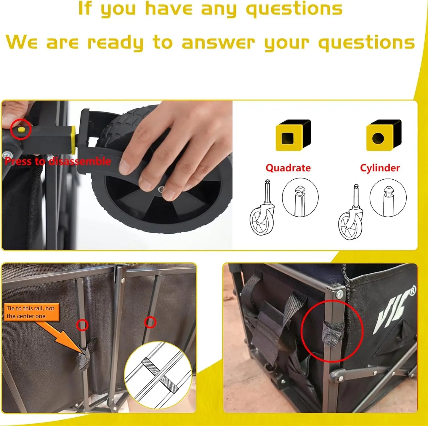 Collapsible Folding Wagon 440LBs Extra Long Extender Wagon Cart Beach Wagons Cart Heavy Duty 170L Foldable Utility Grocery Car w