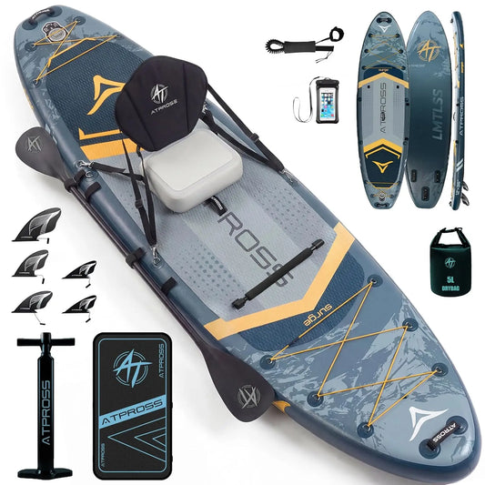 12'x36 Inflatable Paddle Board, 500lbs Extra Wide Stand Up Paddleboard for Adults with Premium SUP Accessories Kit &, Custom