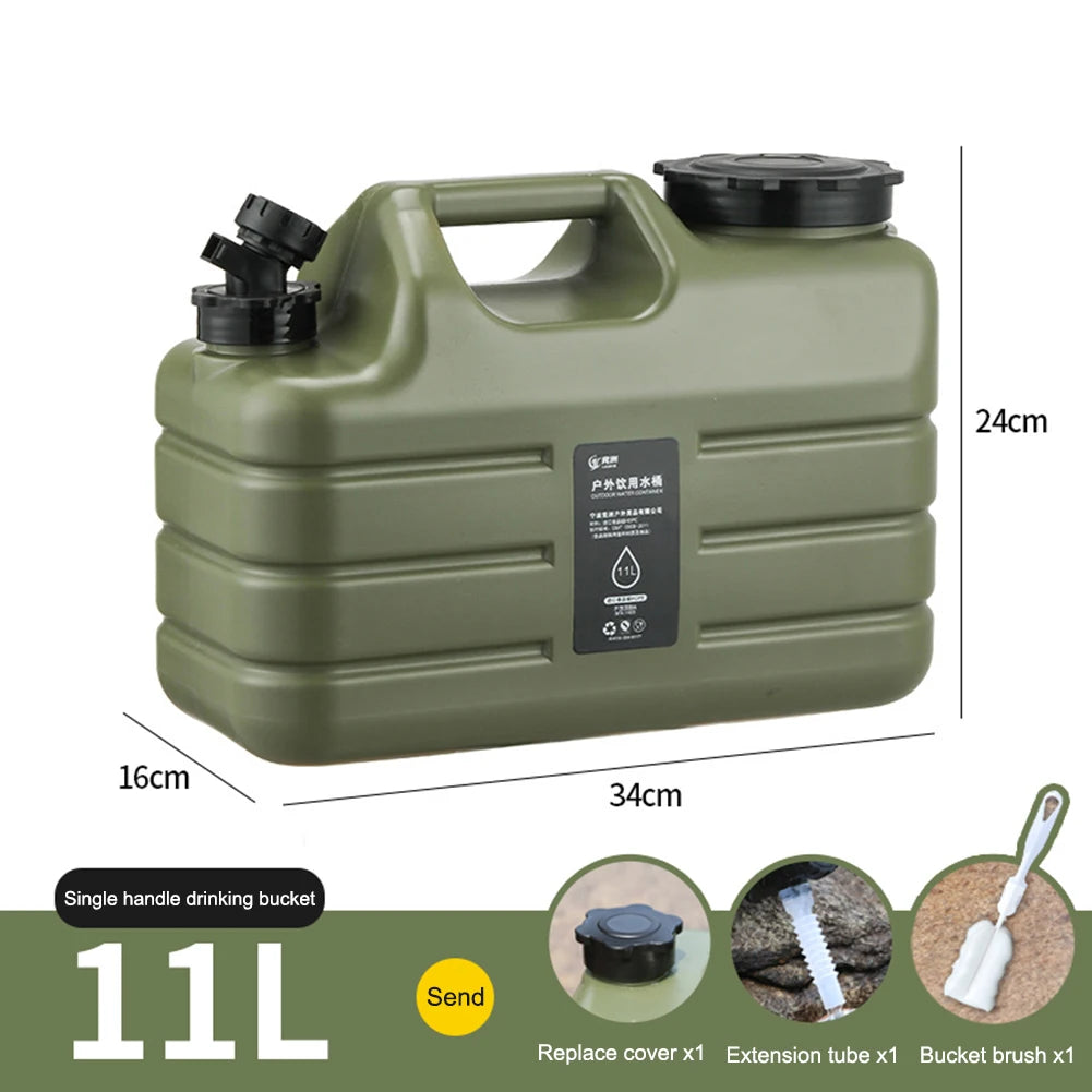 11/12/18/25L Outdoor Water Bin Large Capacity Portable Camping Water Carrier With Detachable Faucet for Camping Picnic Hiking