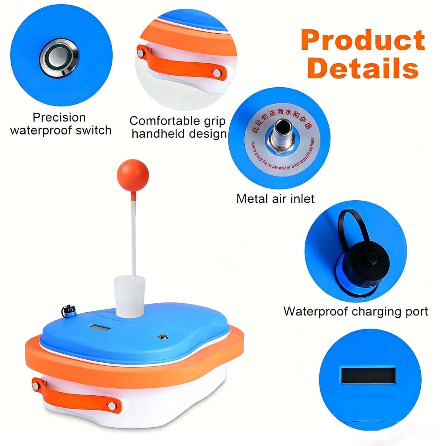 LIEYU Portable Tankless Scuba Diving Ventilator Underwater 45min Working 7m Depth Waterproof Rechargeable Snorkeling Equipment