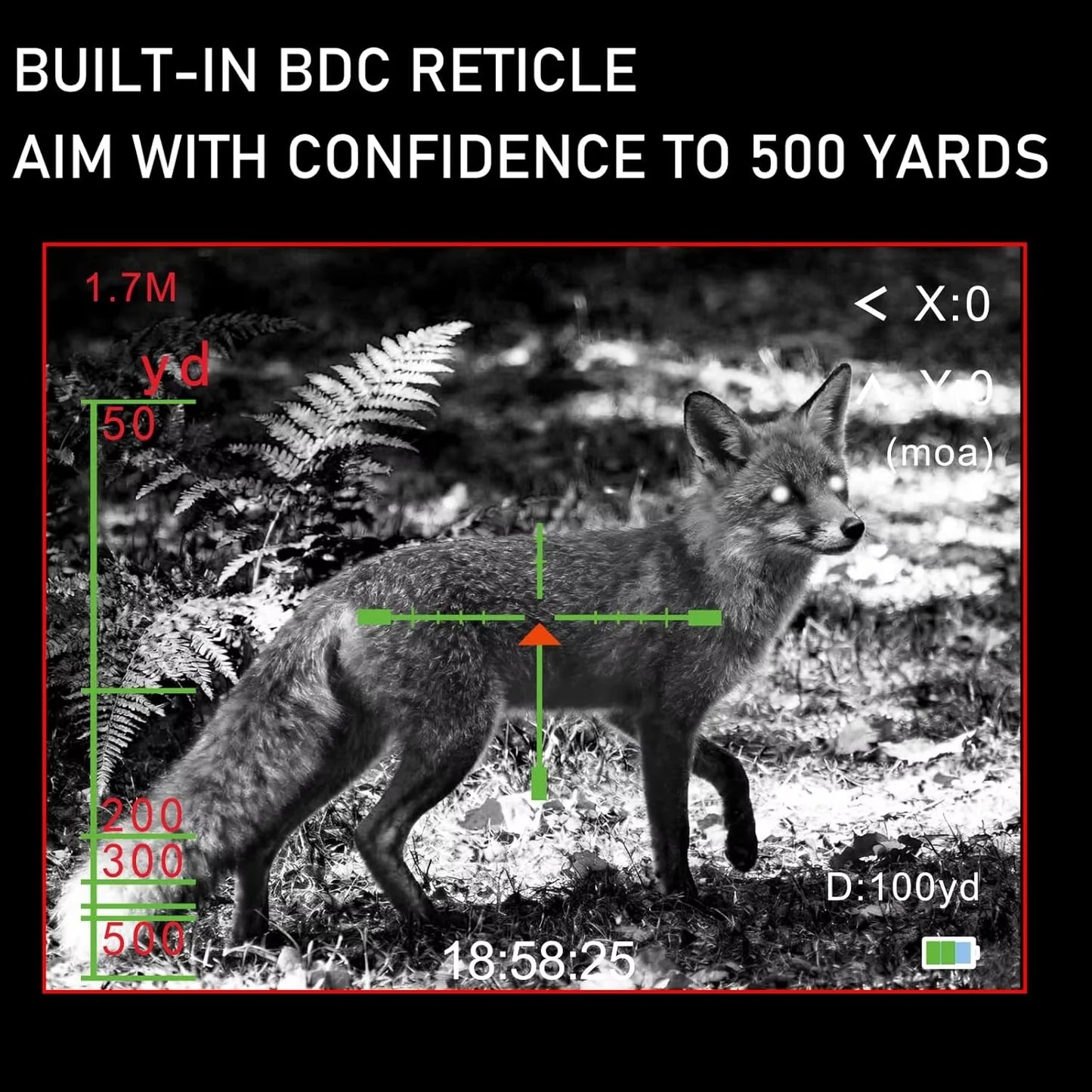 Digital Night Vision Scope 3.5X Optical 7X Digital Zoom, Audio & Video Recording Day/Night Hunting Sight with 850nm IR Illuminat