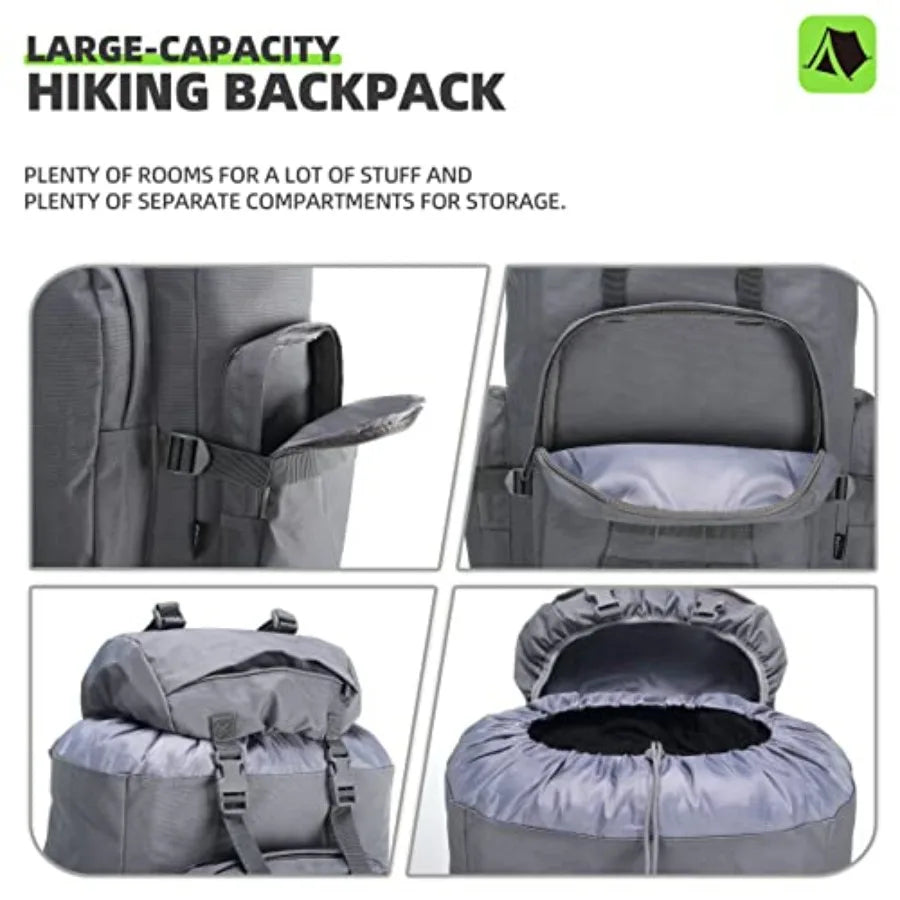 100L Camping Hiking Backpack Molle Rucksack Military Camping Backpacking Daypack