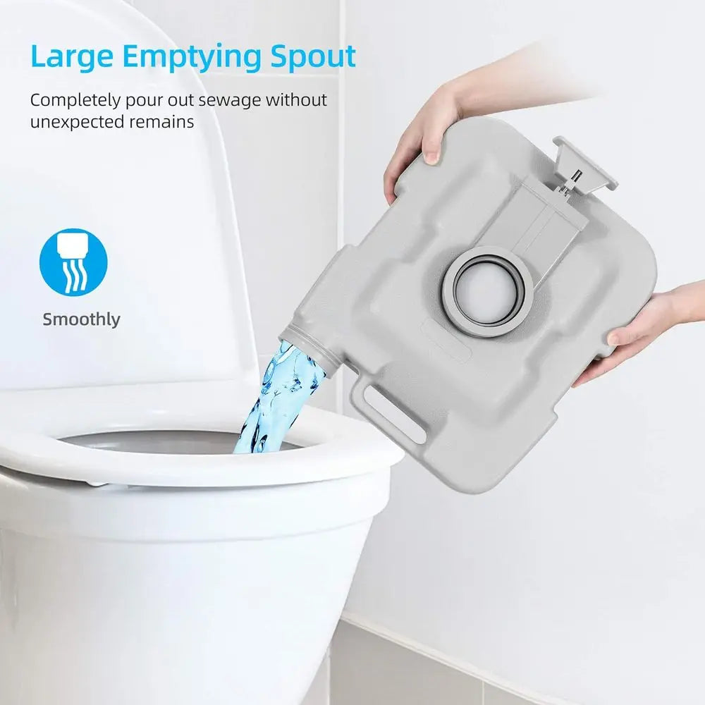 Portable Toilet, Camping Toilet, Travel RV Toilet,5.3 Gallon Detachable Waste Tank, Double Water Spouts, Portable Toilet for Cam