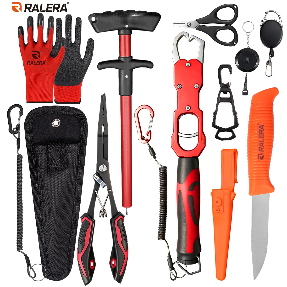 Fishing gear heavy-duty fish gripper extended fishing pliers hook remover fish knife is a must-have for fishing enthusiasts