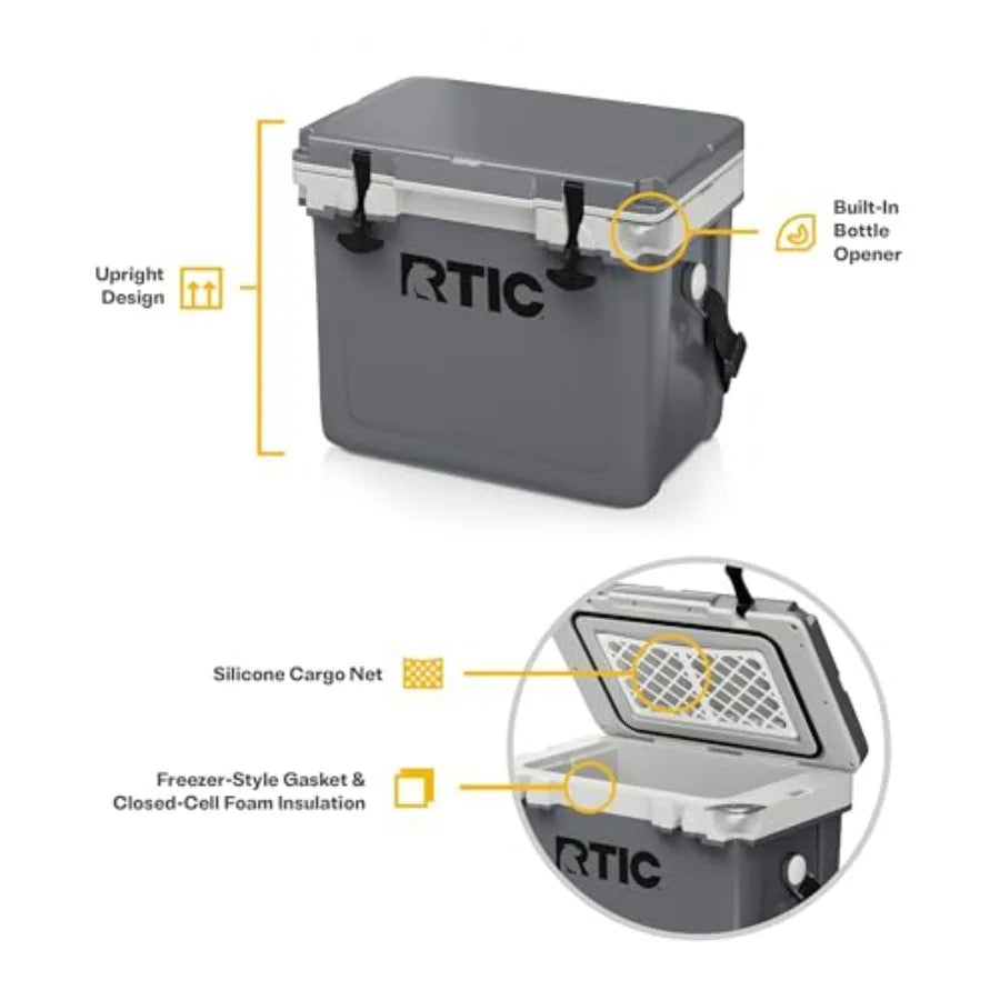 Ultra-Light Hard Cooler for Beach, Camping, Picnic, Fishing, Boat, Barbecue Insulated Portable Ice Chest Box, Rotomolded Altern